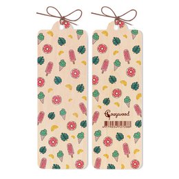 Marcapáginas de madera Helado