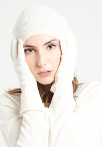 UNI 4 - Ecru white 4-thread cashmere gloves