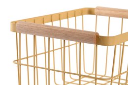 GRENEN METALEN MAND 29X20X14,5 2 ASSORTIMENTEN. PC202441
