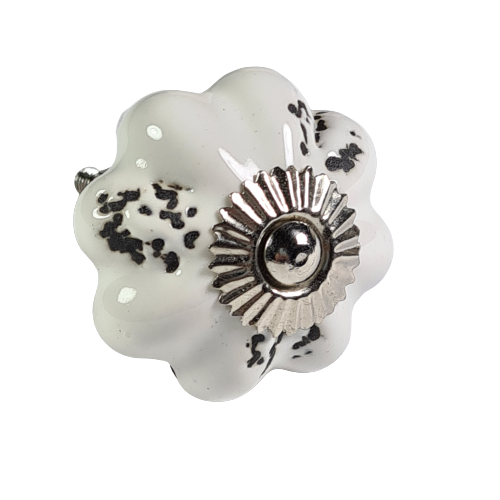 porseleinen knop STAR-wit