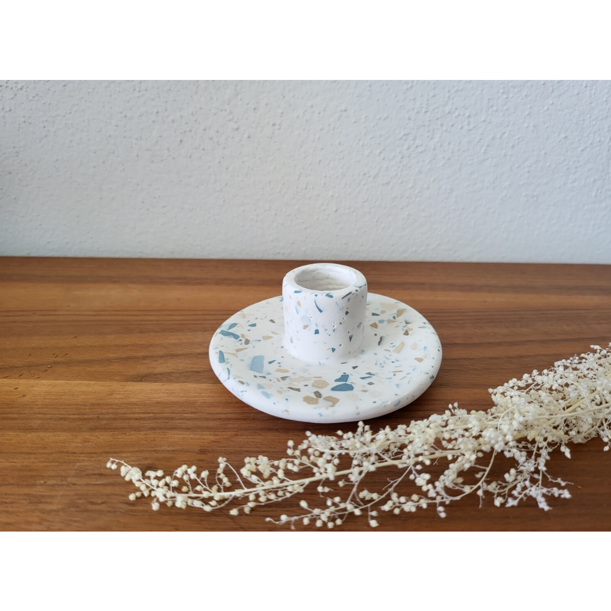 Terrazzo candle holder "Dune"