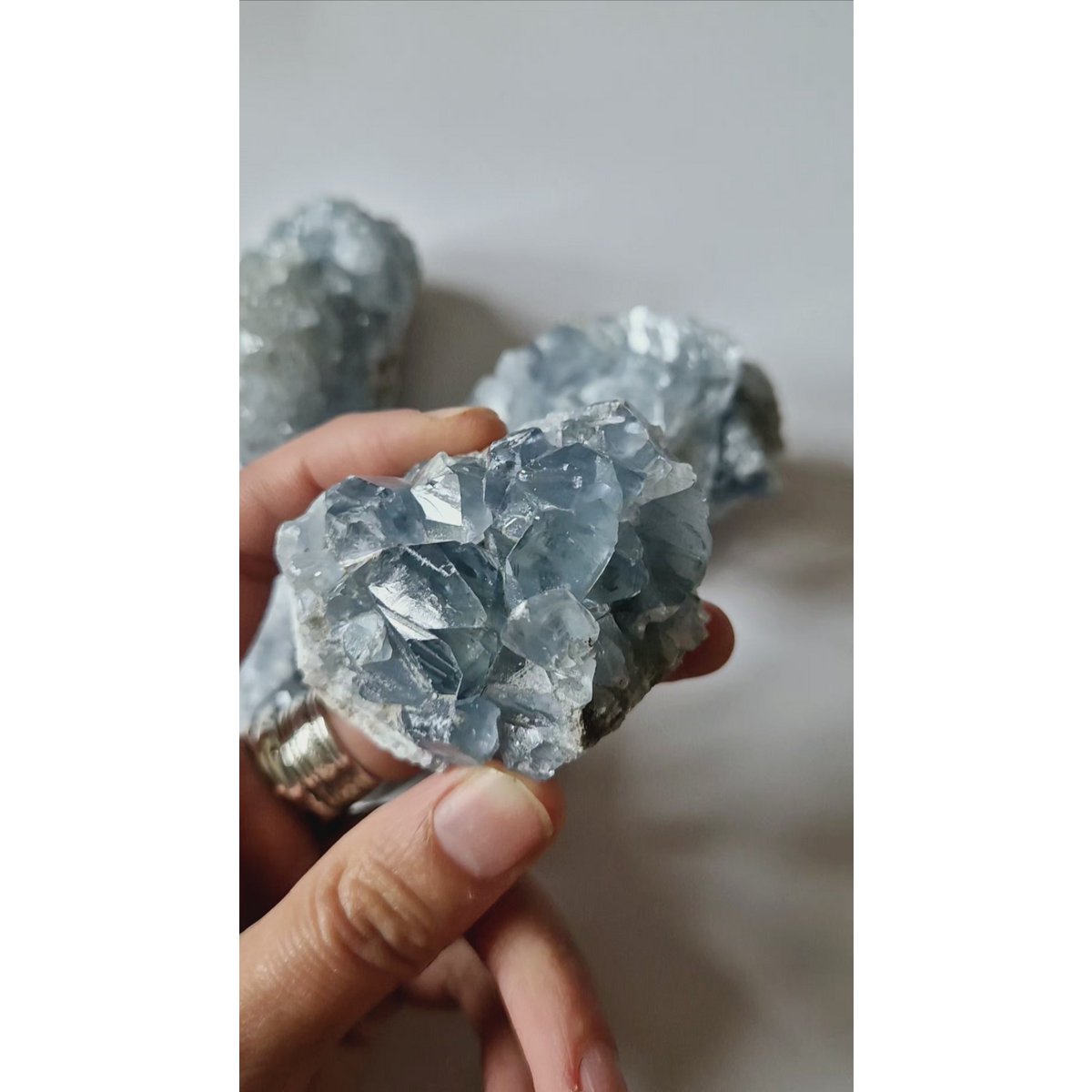 Celestien Ruwe Stukken Clusters (Celestite)