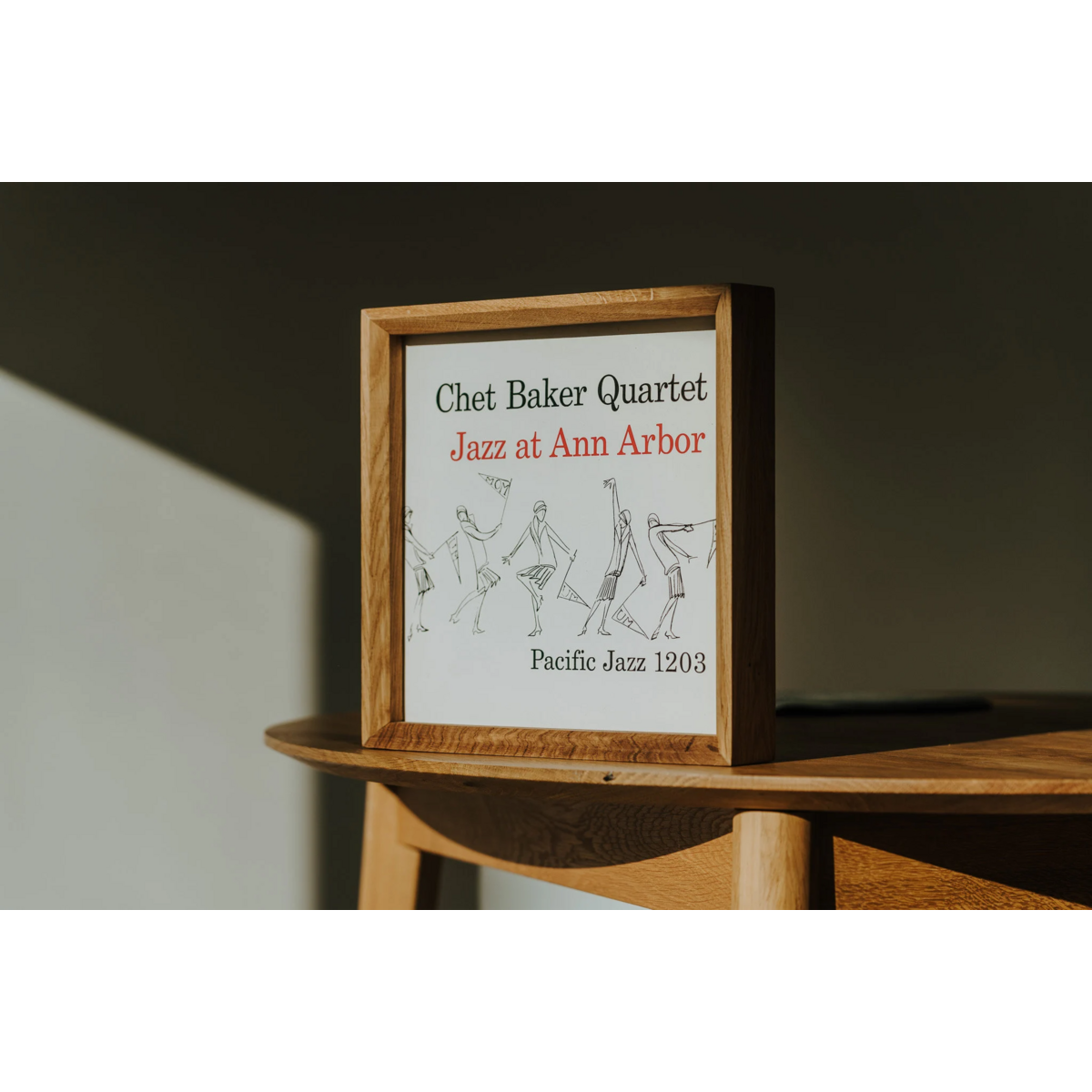 Oak Vinyl Album -Rahmen für Display, vielseitiges Musikdekor und Geschenk für Vinyl -Fans