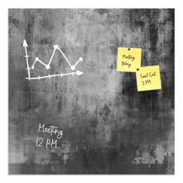  Magnetic marker board with graph and sticky notes, suitable for to-do lists and organization.