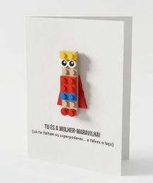 Carte postale Wonder Woman – Brique de construction LEGO