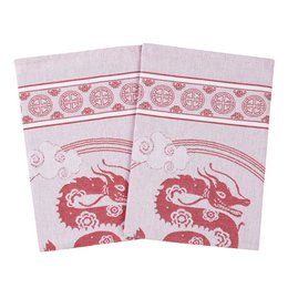 Küchenhandtuch Dragon Red Baumwolle (2 Stück)