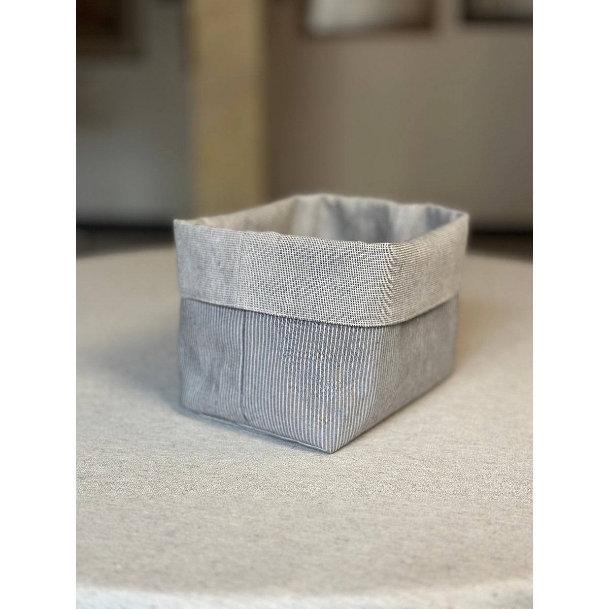 Canasta de tela, H = 20 cm, algodón reciclado, impreso | Nord 2