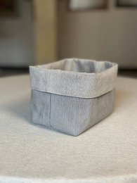 Canasta de tela, H = 20 cm, algodón reciclado, impreso | Nord 2