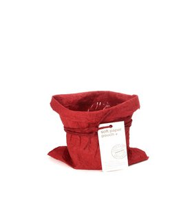 SOFT PAPER pouch + 16.5 x 19cm, warm red
