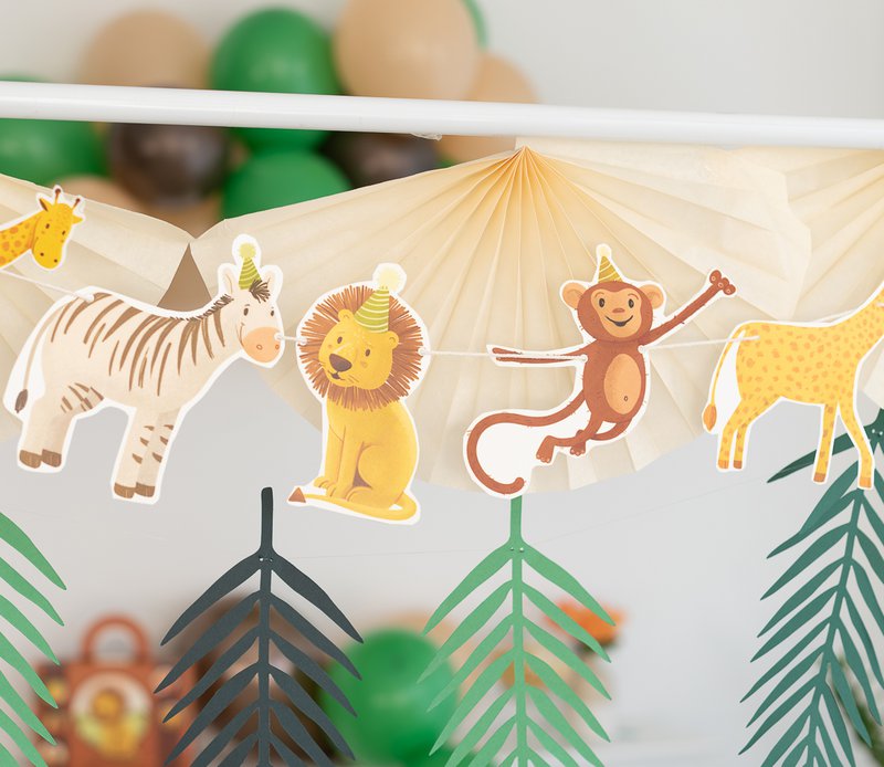 Safari Garland Safari, 4 motifs of 3 pieces