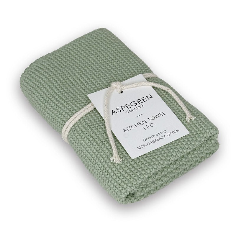 Knitted Kitchen Towel – Solid – Tender Green