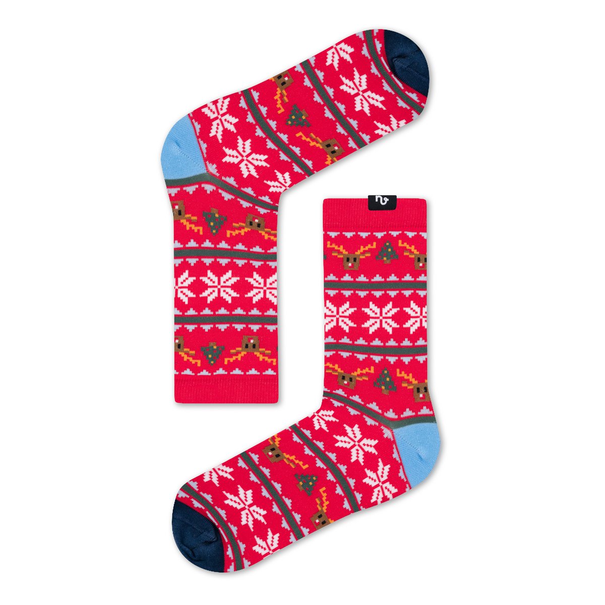 Organic socks XMas - Colorful socks with a Christmas pattern
