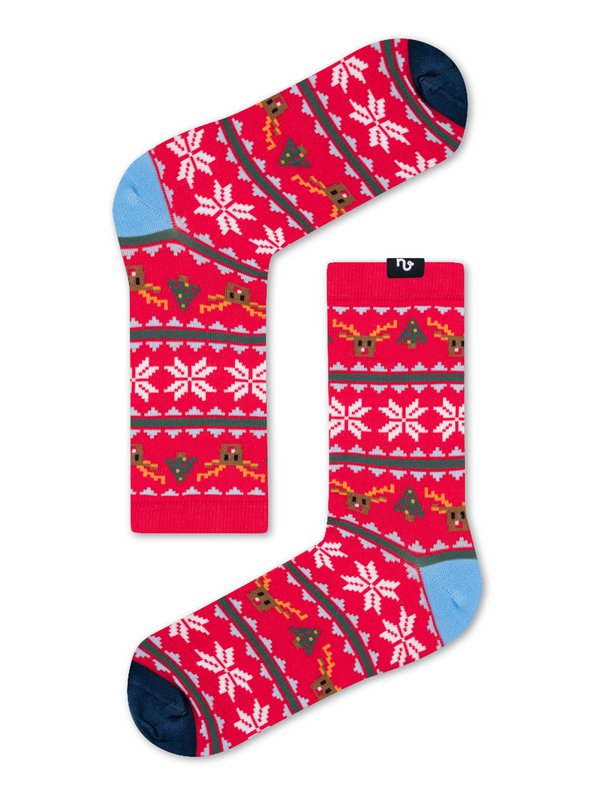 Organic socks XMas - Colorful socks with a Christmas pattern
