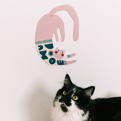 Ramen the cat – wooden wall decoration, interior design