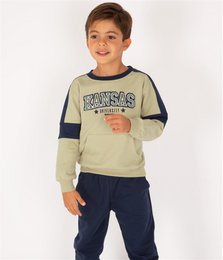 Set aus Sweatshirt und Jogginghose mit Kontrastdetail