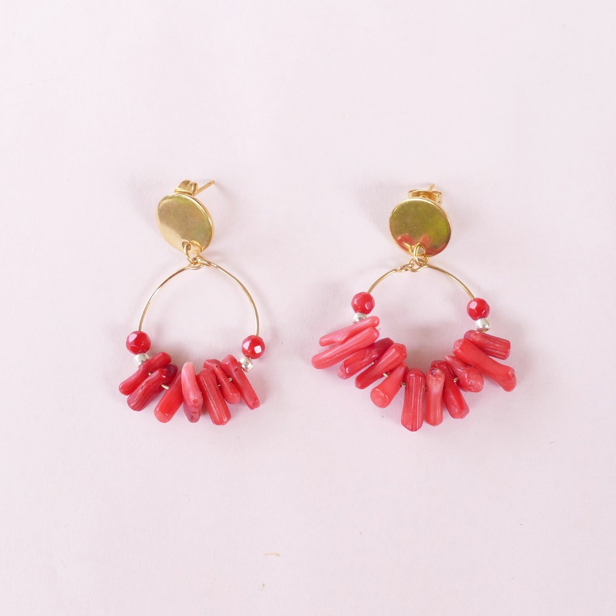 ALBA coral earrings