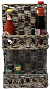 Rectangular bottle holder organizerer