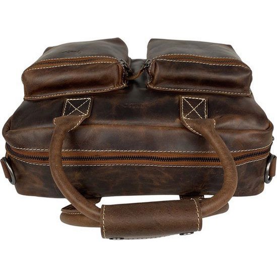 Umhängetasche Cognac Cowboysbag Laptop -Tasche 13 Zoll Buffaloer Handtasche Arrigo