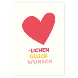Postkarte "Herzlichen Glückwunsch" aus Recyclingpapier