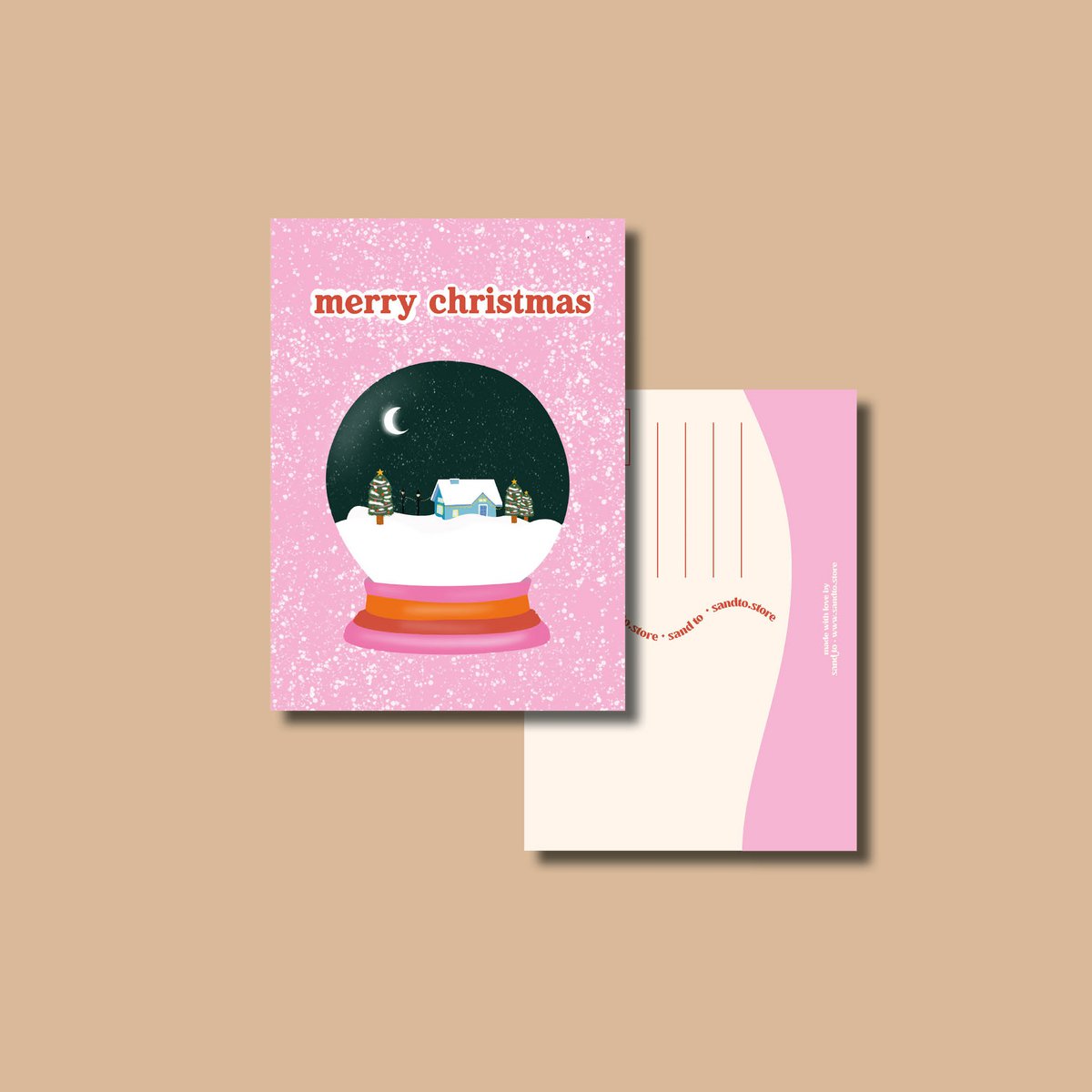 Christmas glass ball card