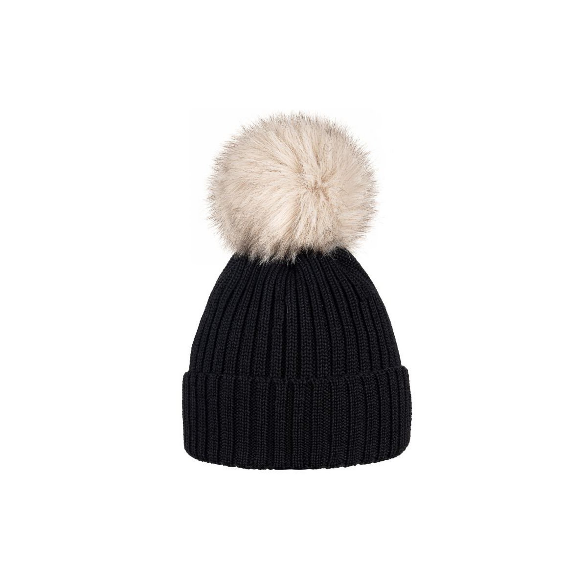 Bonnet OLLO – 100% laine mérinos – noir [B2B]