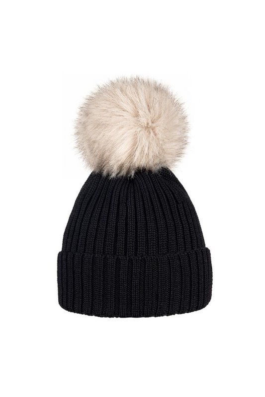 Bonnet OLLO – 100% laine mérinos – noir [B2B]