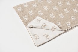 Cashmere Jacquard Scarf Beige