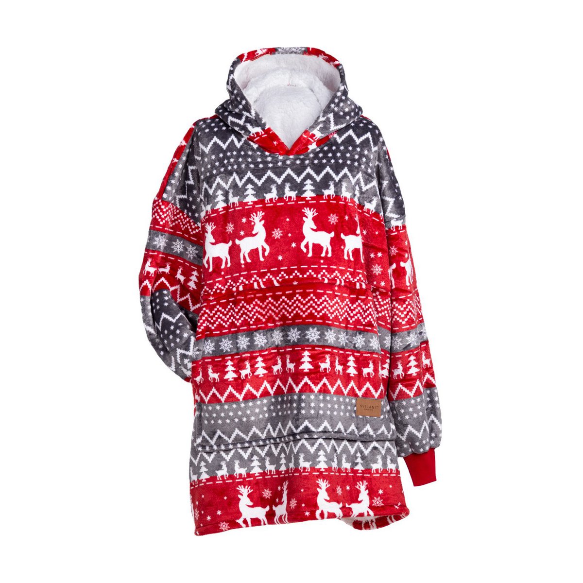 Vitapur - Hoodie blanket + socks - Red Christmas