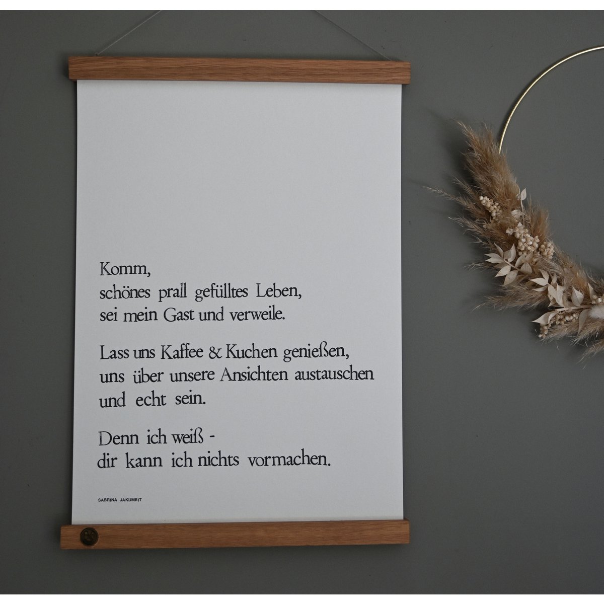 Art Print "Coffee & Cake" stemplet vægmaleri