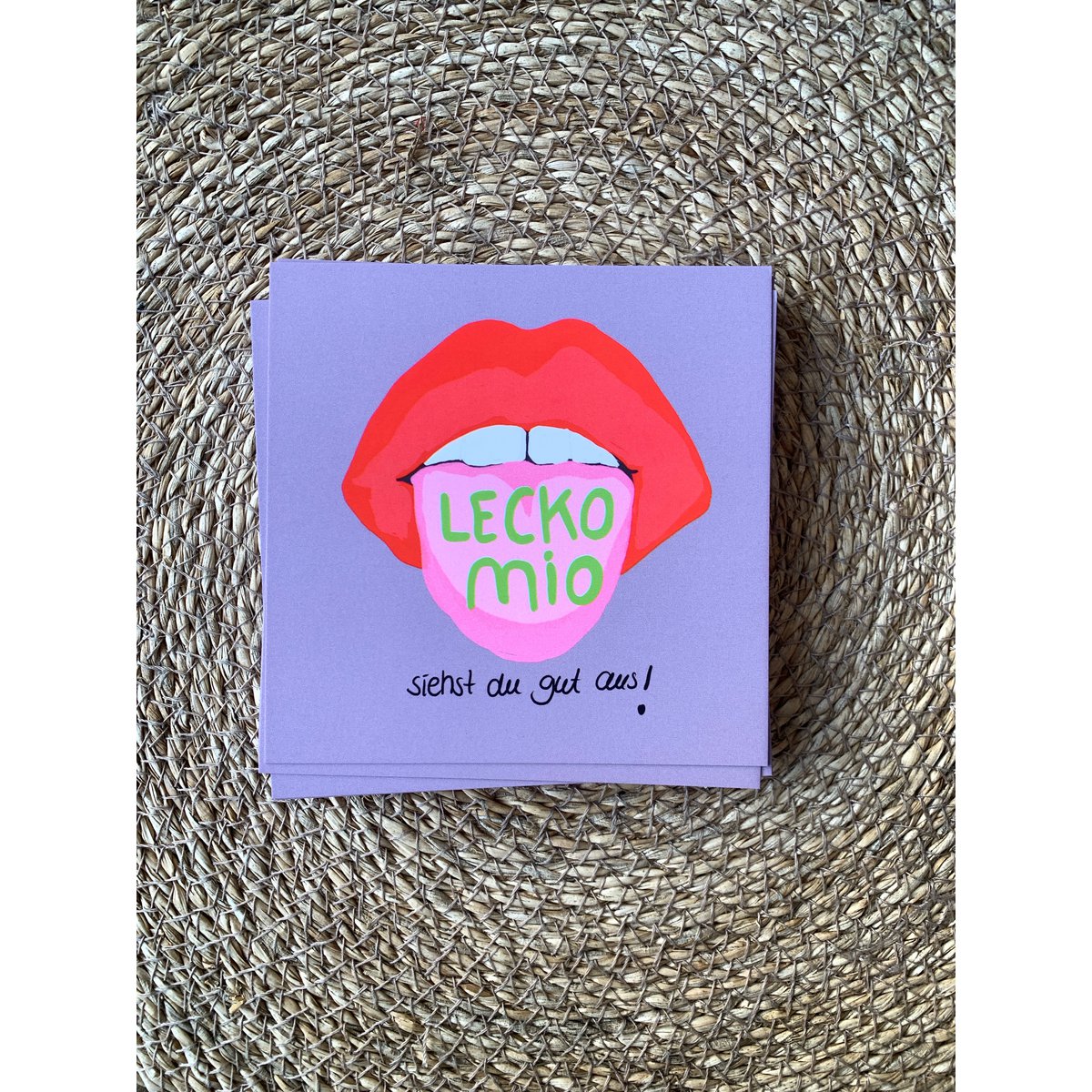 Postkarte * Leckomio „ siehst du gut aus