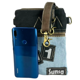 Sunsa dames schoudertas. Schoudertas in vintagestijl. Canvas handtas. kleine crossbodytas voor dames. Sterrenbadge