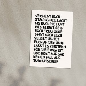 Verliebt euch