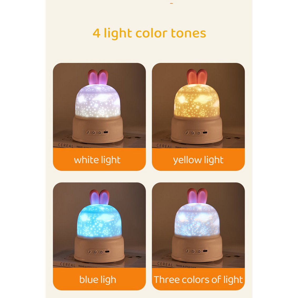 Bunny Galaxy projektions natlampe