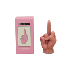 Kerze -Middle -Finger - Wachs - Pink - 310 Gramm - 10x9x17cm