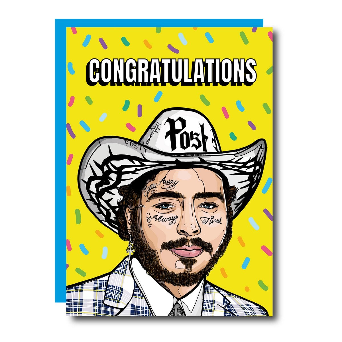 Tillykke Post Malone lykønskningskort