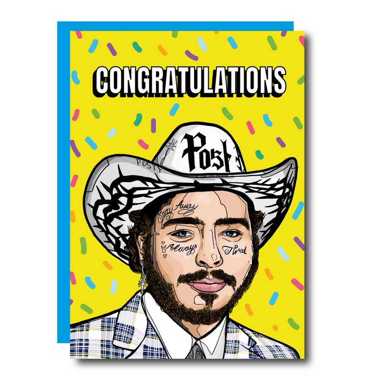 Glückwunsch-Post Malone-Gruß-Karte