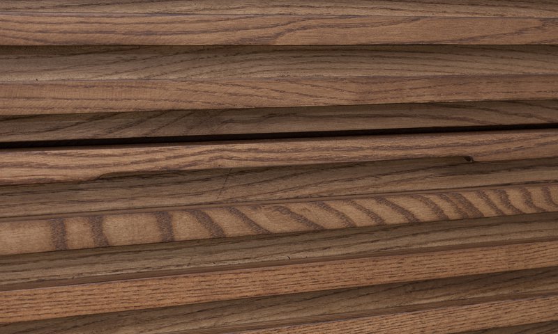 Tanner Five Drawer Ash Wood Chest in Roux