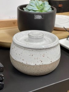 Stoneware sugar bowl