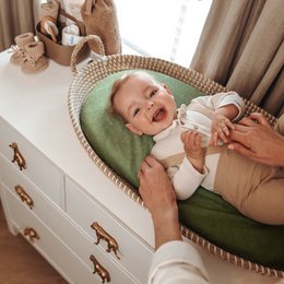 Aankleedkussenhoes badstof Olive Green