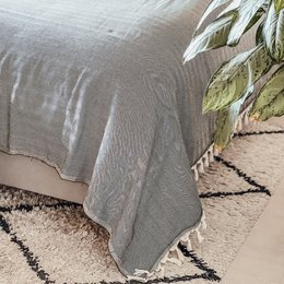 Copriletto a spina di pesce - Cotone turco di lusso (200x240 cm)
