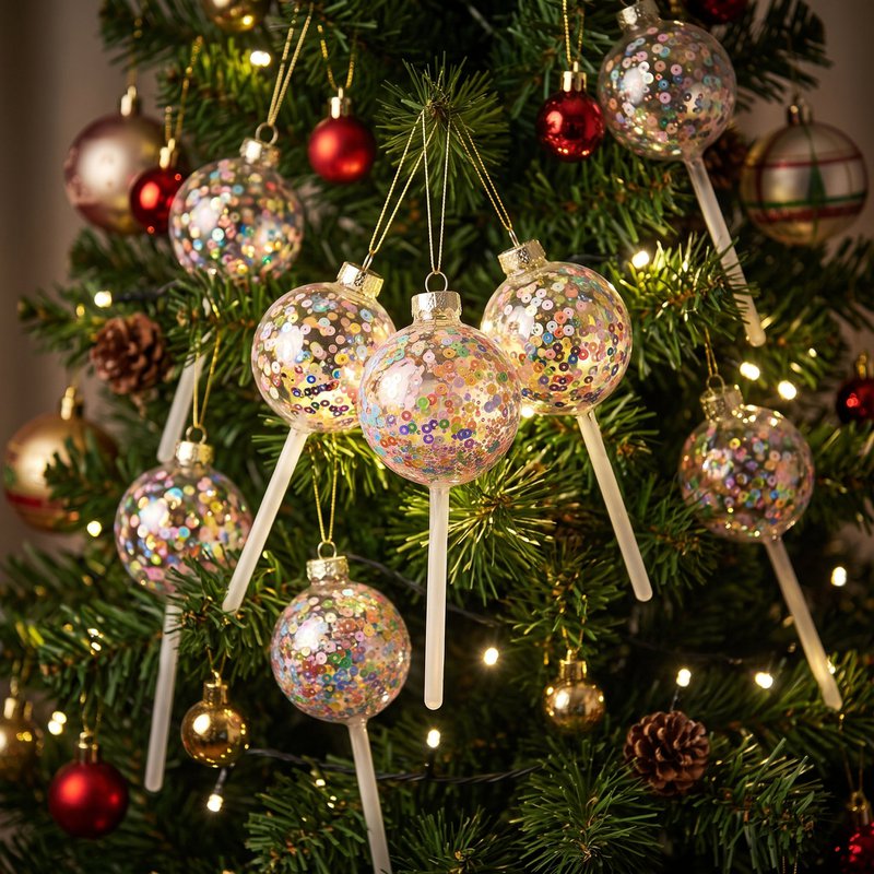 Ornament - Weihnachtshänger - Lol Pop - Glas - 5x5x13,5cm