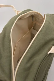 Maternity-taske i stof, Terracotta farve