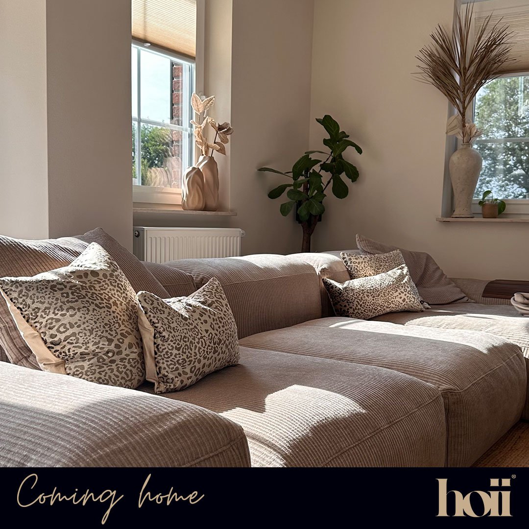 LEONELLE | Cushion | 45x45 cm Pumice Stone | Beige | Hoii | With luxury inner cushion