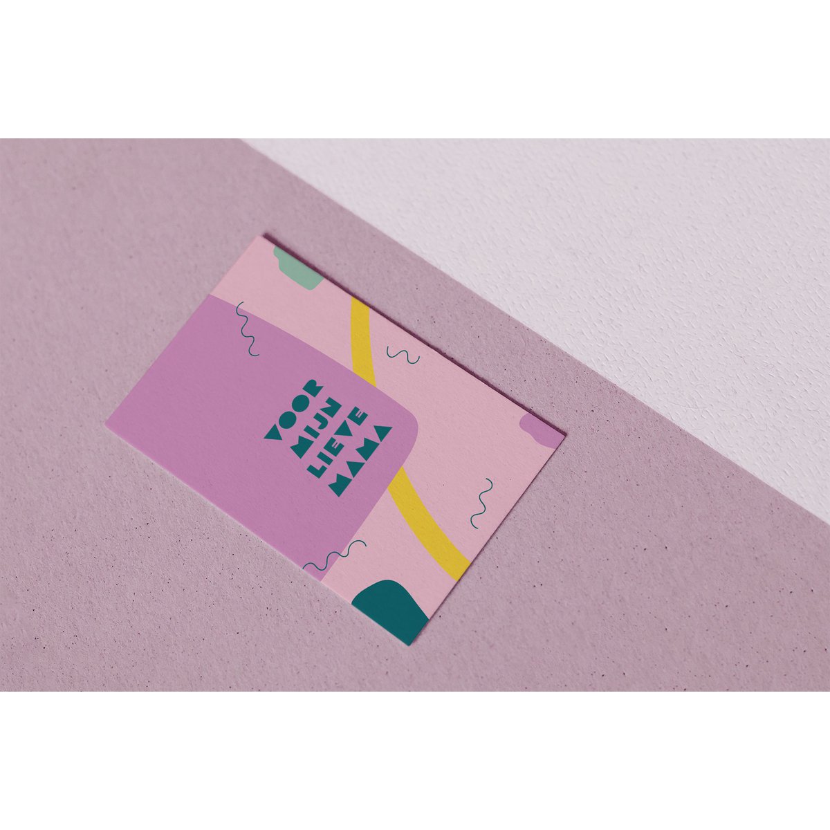 Tarjetas de colores "Voor Mijn Lieve Mama"