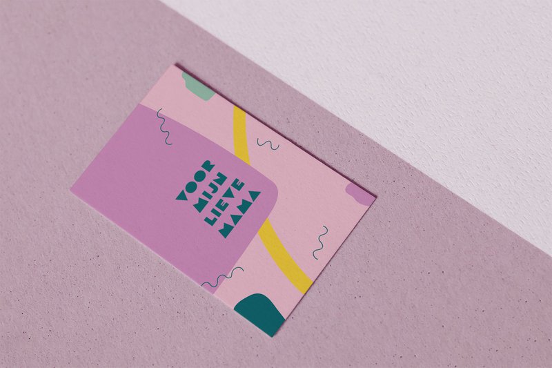 Tarjetas de colores "Voor Mijn Lieve Mama"