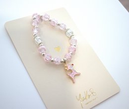 Rosa Perlenarmband für Kinder – Doe
