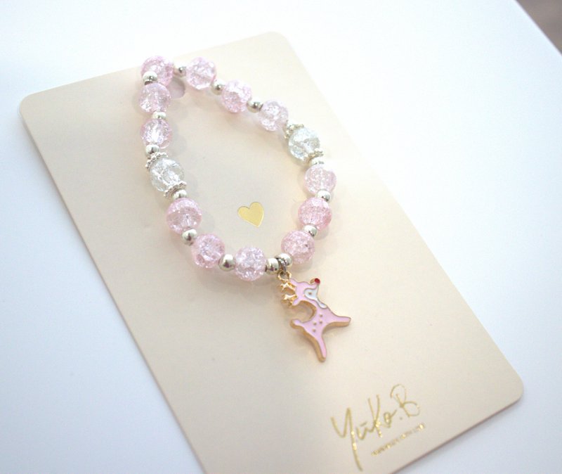 Rosa Perlenarmband für Kinder – Doe