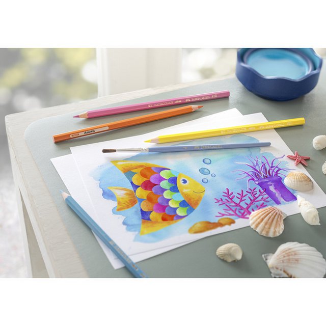 Aquarelpotlood FC Kinder etui a 12st. met penseel