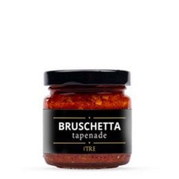 Bruschetta tapenade, a savory spread made with roasted vegetables and herbs, perfect for dipping or topping bread.