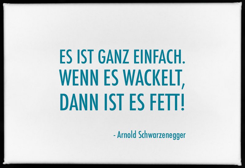 Magnet, 79 x 53mm, IT'S VERY SIMPLE, IF IT WOGGLES IT'S FAT. - Arnold Schwarzenegger